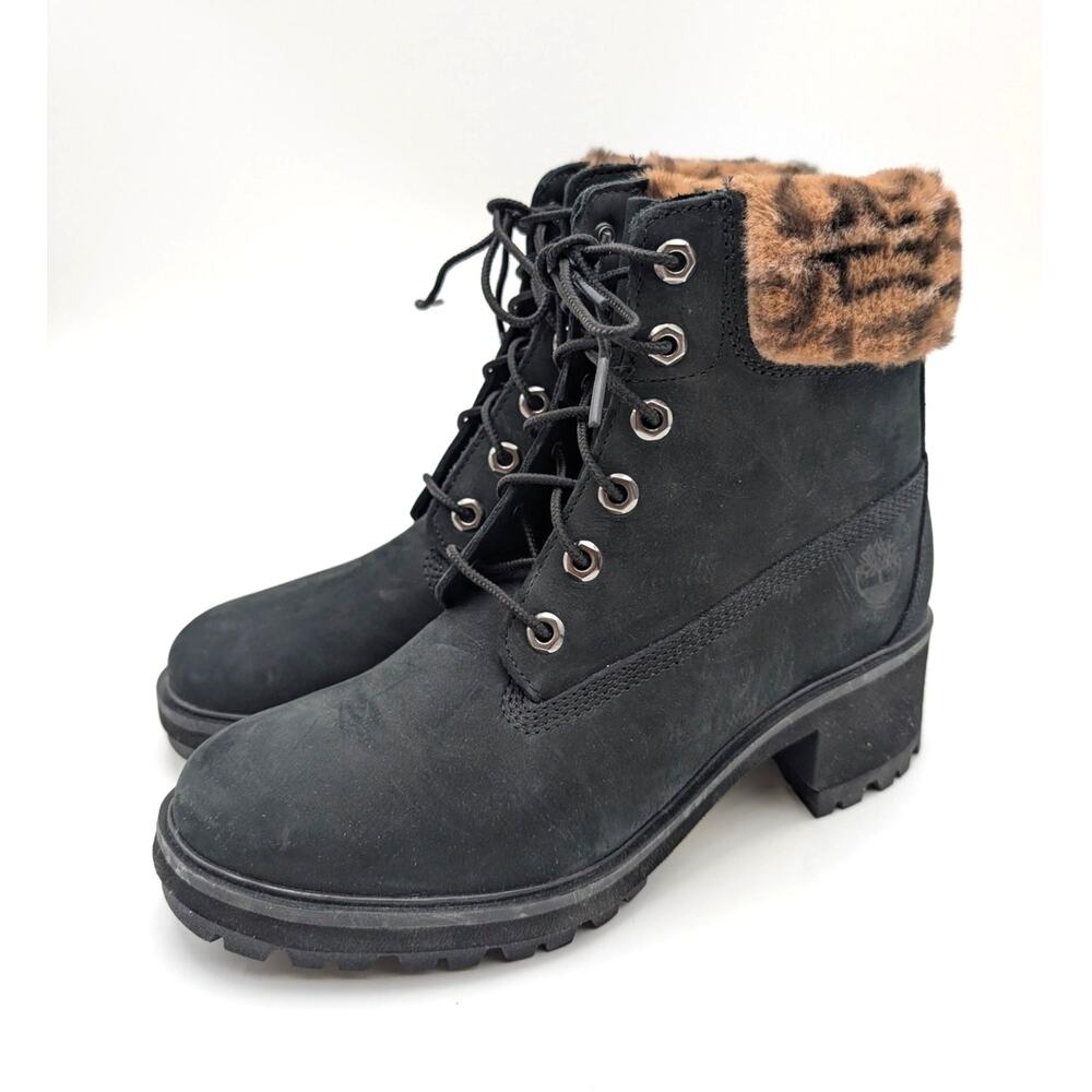 Timberland Kinsley Lace-Up Waterproof Boots Women's Black Size US8.5 EU39.5